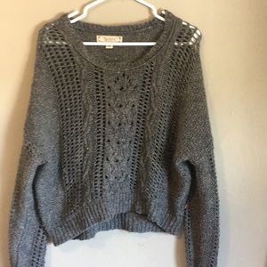 Gray sweater knit pattern